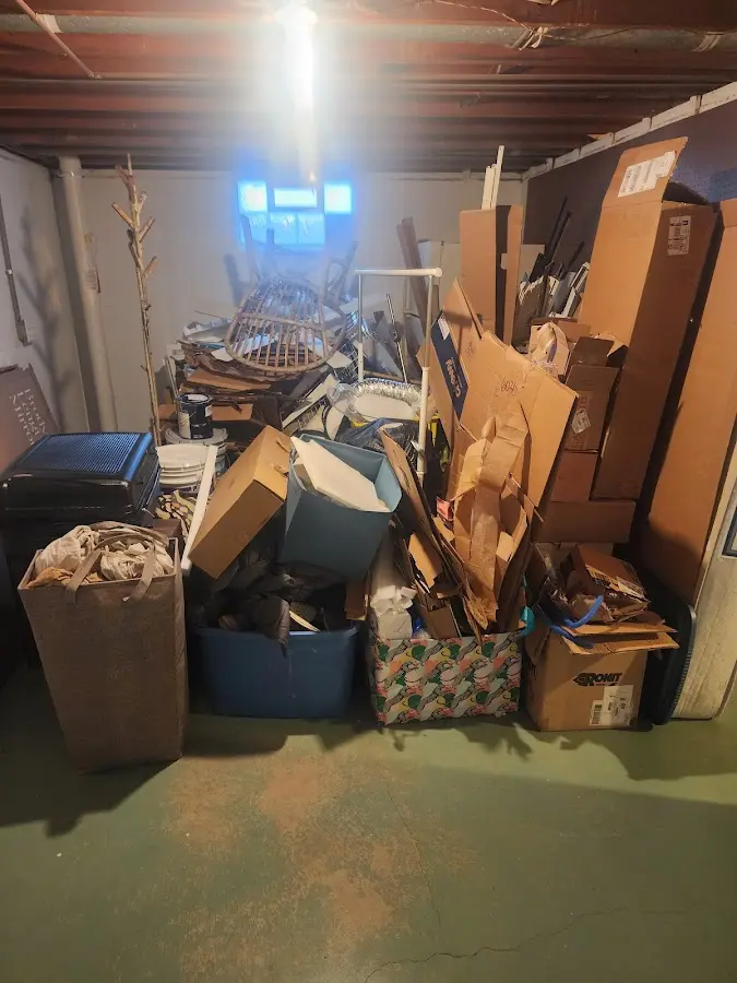 Roll-off dumpster container at job site for Yard Waste Dumpster Rental in Cortlandville